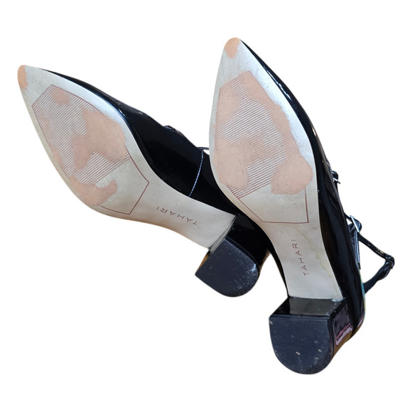 Tahari Rebecca Black patent leather Mary Jane heels adjustable straps size 6.5 - Picture 6 of 7